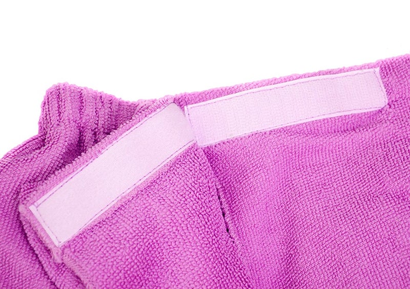 Fakeface Ladies Absorbent Microfiber Spa Bath Towels Body Wrap Cover Up Set Cozy Fleece Bathrobe Bath Towel Tube Dress Nightgown Sleepwear Shower Hair Drying Turban Cap Hat Bathroom Accessories for Women Girls - Image 5